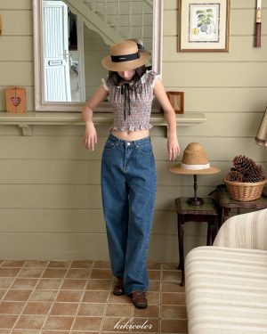 Deep blue jeans